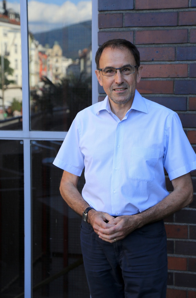 Philippe Garbani, davanti alla Casa del Popolo di Bienne, 21 Agosto 2014.