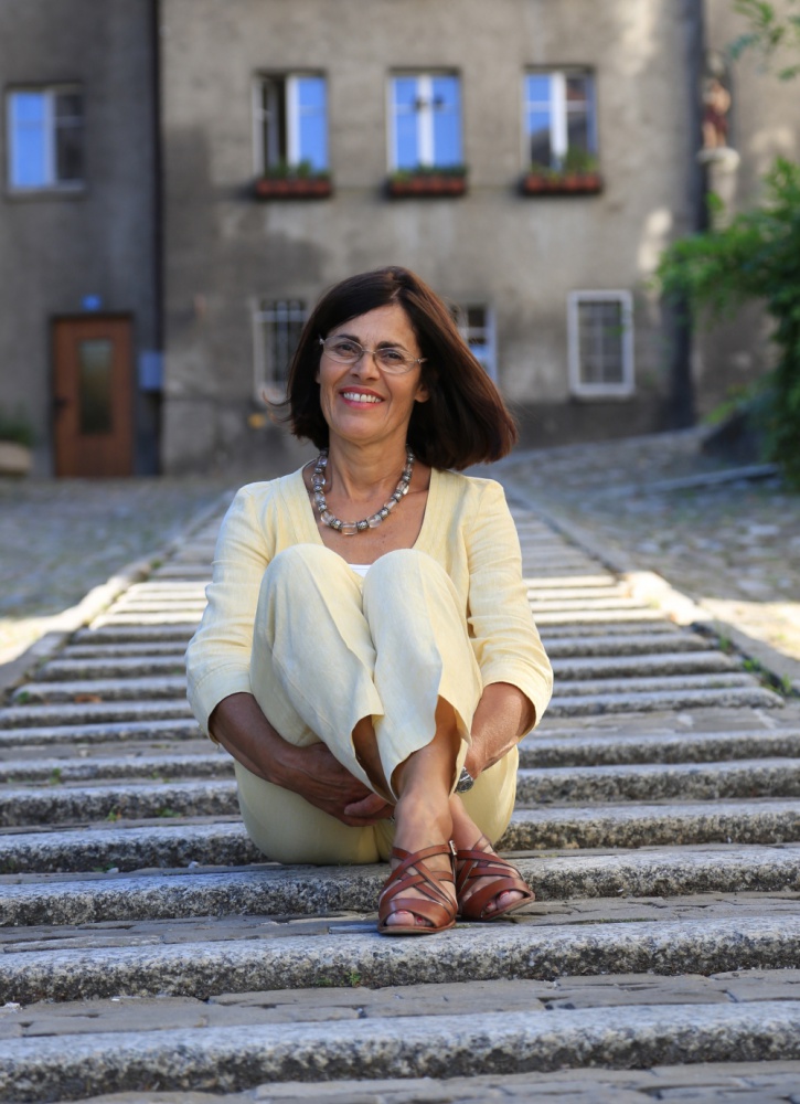 Marianne Dyens, dans le quartier de La Neuveville, à Fribourg, le 21 août 2013.